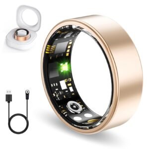 R11M IP68 Waterproof Women's Men's Smart Ring Heart Rate Tracker Health Fitness Sleep Step Tracker IOS Android Compatibility Steel